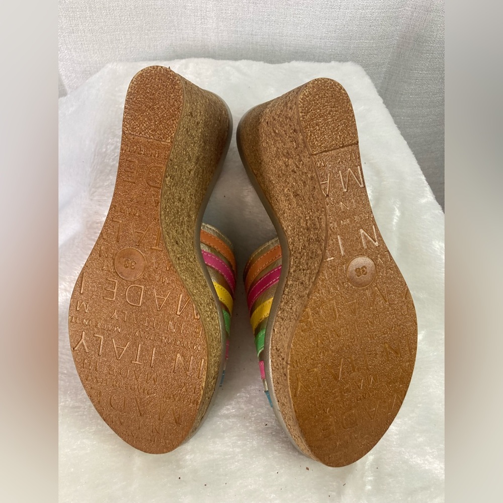 Spring Step Made in Italy 7.5
Leather Cork Wedge Sandal - Picture 8 of 9